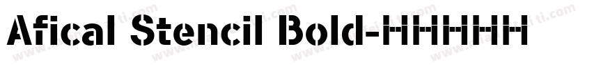 Afical Stencil Bold字体转换